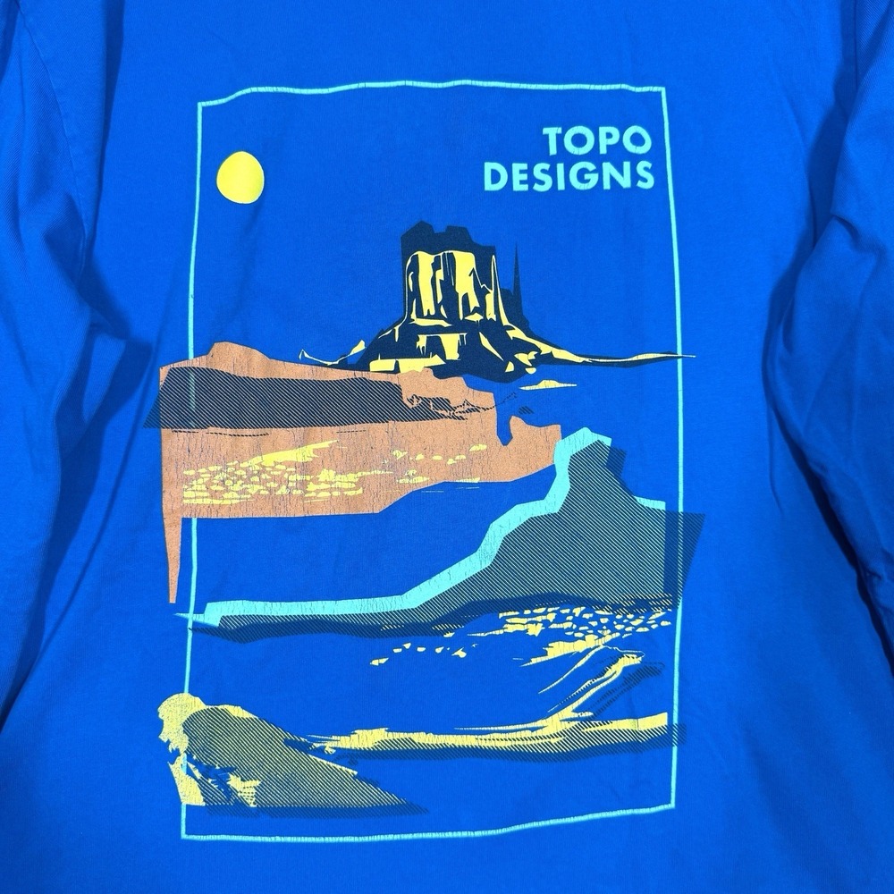 Topo Designs Shirt Mens XXL 2XL Moab Long Sleeve Graphic Organic Cotton Tee - Picture 5 of 12